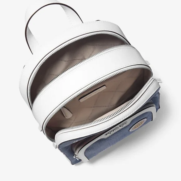 EUC Michael Kors Jaycee Embellished Denim Backpack - Picture 4 of 16